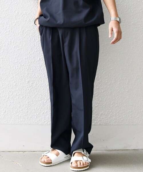 SHIPS any（シップス エニィ）の「SHIPS any:〈通気性/遮熱〉CALCULO サマートロピカル 2タック イージー パンツ(セットアップ対応)◇（その他パンツ・メンズ・ネイビー/ブラック/チャコールグレー・SMALL/MEDIUM/LARGE/X-LARGE）」の17枚目の写真