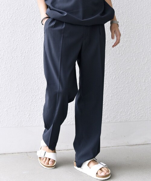 SHIPS any（シップス エニィ）の「SHIPS any:〈通気性/遮熱〉CALCULO サマートロピカル 2タック イージー パンツ(セットアップ対応)◇（その他パンツ・メンズ・ネイビー/ブラック/チャコールグレー・SMALL/MEDIUM/LARGE/X-LARGE）」の18枚目の写真