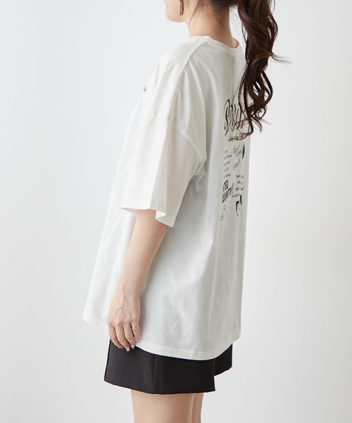 continuer de NICE CLAUP(コンティニューデナイスクラップ)の「おばけプリントBIGT(Tシャツ/カットソー・レディース・オフホワイト/ブルー/ピンク/スミクロ・FREE)」の15枚目の写真