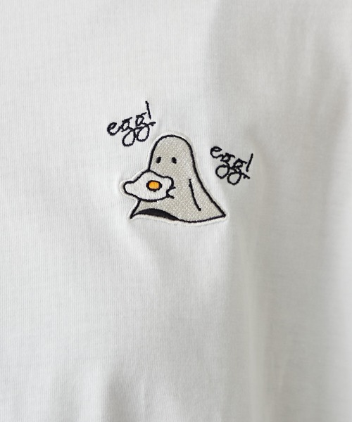 continuer de NICE CLAUP(コンティニューデナイスクラップ)の「おばけプリントBIGT(Tシャツ/カットソー・レディース・オフホワイト/ブルー/ピンク/スミクロ・FREE)」の19枚目の写真