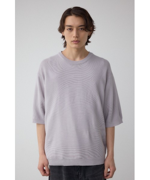 AZUL by moussy(アズールバイマウジー)の「ベーシックガーター5分袖ニット(ニット/セーター・メンズ・グリーン/ブラック/ライトグレー・MEDIUM/LARGE)」の16枚目の写真
