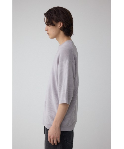 AZUL by moussy(アズールバイマウジー)の「ベーシックガーター5分袖ニット(ニット/セーター・メンズ・グリーン/ブラック/ライトグレー・MEDIUM/LARGE)」の17枚目の写真