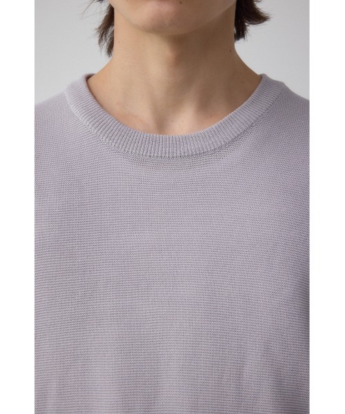 AZUL by moussy(アズールバイマウジー)の「ベーシックガーター5分袖ニット(ニット/セーター・メンズ・グリーン/ブラック/ライトグレー・MEDIUM/LARGE)」の19枚目の写真