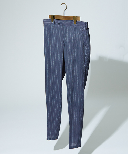 DESIGNWORKS（デザインワークス）の「【定番 / セットアップ対応】ナイロントリコットメッシュ パンツ/スラックス（スラックス・メンズ・ブラック/グレー/ストライプ・44/46/48/50/52）」の3枚目の写真