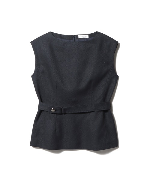 ESTNATION（エストネーション）の「ESTNATION / サマー ツイード ノースリーブ プルオーバー（シャツ/ブラウス・レディース・ライトグリーン/ホワイト/ネイビー・36/38）」の3枚目の写真