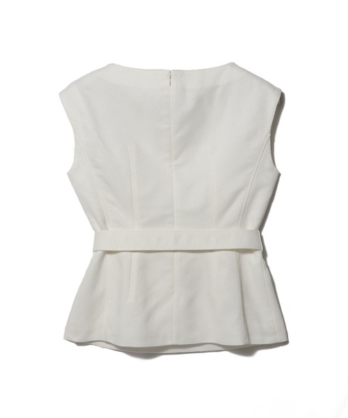 ESTNATION（エストネーション）の「ESTNATION / サマー ツイード ノースリーブ プルオーバー（シャツ/ブラウス・レディース・ライトグリーン/ホワイト/ネイビー・36/38）」の8枚目の写真