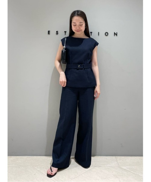 ESTNATION（エストネーション）の「ESTNATION / サマー ツイード ノースリーブ プルオーバー（シャツ/ブラウス・レディース・ライトグリーン/ホワイト/ネイビー・36/38）」の12枚目の写真