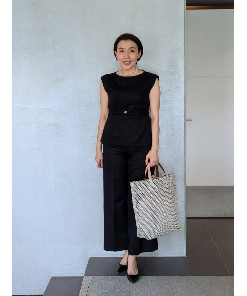 ESTNATION（エストネーション）の「ESTNATION / サマー ツイード ノースリーブ プルオーバー（シャツ/ブラウス・レディース・ライトグリーン/ホワイト/ネイビー・36/38）」の16枚目の写真