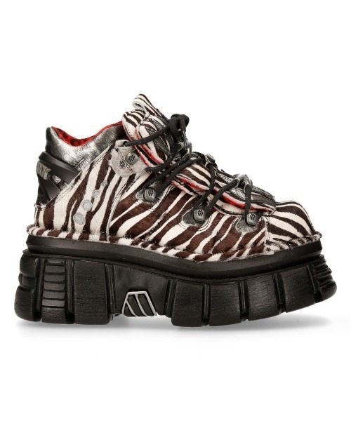 NEW ROCK（ニューロック）の「NEW ROCK/ニューロック/ANKLE BOOT ANIMAL PRINT TOWER WITH LACES M-MET011-C9（スニーカー・レディース・その他24・38/37/40/39/36）」の2枚目の写真