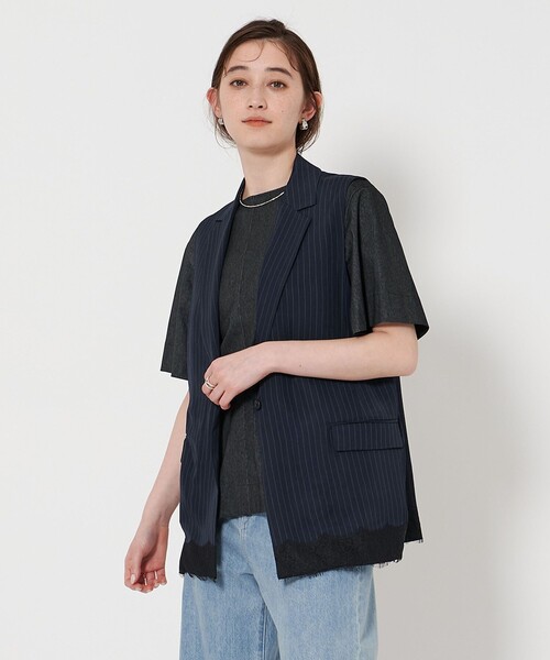 セール】ストライプ レース ベスト（ベスト）｜UNITED ARROWS