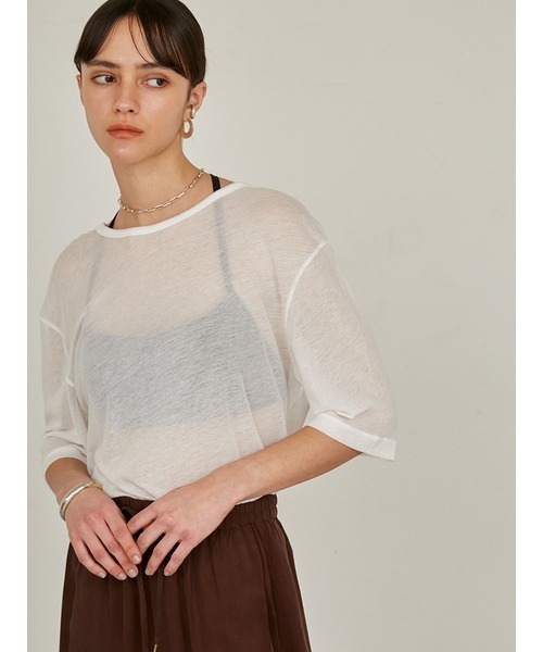 styling/（スタイリング）の「【S/S(エスバイエス)】＜ウォッシャブル・UVカット＞ブラトップ（Tシャツ/カットソー・レディース・ブラック/カーキ・FREE）」の4枚目の写真