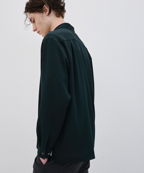 ♪ユナイテッドトウキョウ　プリーツロングスリーブシャツ COLD DRY PLEATS ロングスリーブシャツ(1 OFF WHITE): : メンズ