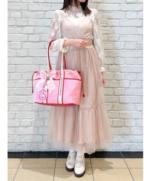 SAMANTHAVEGA(サマンサベガ)の「「ミッキーマウス&フレンズ」ロゴテープトートバッグ(ミニーマウス)(トートバッグ・レディース・ピンク・FREE)」の10枚目の写真