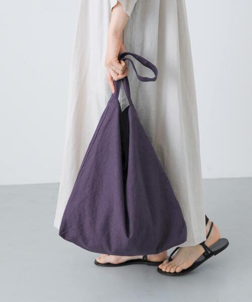 かぐれ（カグレ）の「コットンリネントートバッグ（トートバッグ・レディース・パープル/レッド/ナチュラル/ブラック・FREE）」の10枚目の写真