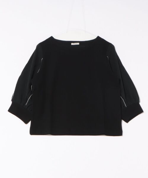 Jines(ジネス)の「袖刺繍7分袖プルオーバーカットソー(Tシャツ/カットソー・レディース・グレー/ブラック/ホワイト・38)」の13枚目の写真