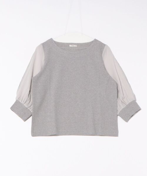 Jines(ジネス)の「袖刺繍7分袖プルオーバーカットソー(Tシャツ/カットソー・レディース・グレー/ブラック/ホワイト・38)」の16枚目の写真