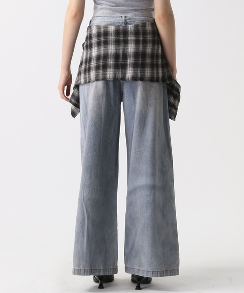2025SS】シャツ巻き風デニムパンツ（デニムパンツ）｜FOREVER 21