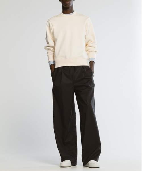 CINOH(チノ)の「SUPIMA C/PE/PU WIDE RELAX PANTS(その他パンツ・メンズ・ブラック/グレー/ホワイト・38/46/44)」の2枚目の写真
