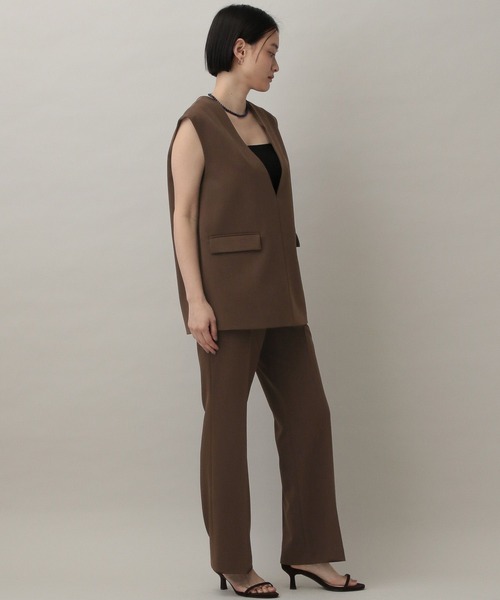 A part by（アパートバイ）の「【セミオケージョン】ベストセットアップ（パンツドレス・レディース・ブラウン/ベージュ・MEDIUM/LARGE）」の21枚目の写真
