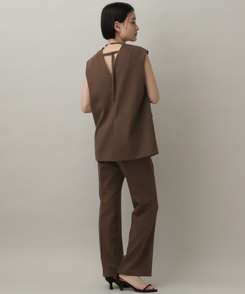 A part by（アパートバイ）の「【セミオケージョン】ベストセットアップ（パンツドレス・レディース・ブラウン/ベージュ・MEDIUM/LARGE）」の20枚目の写真
