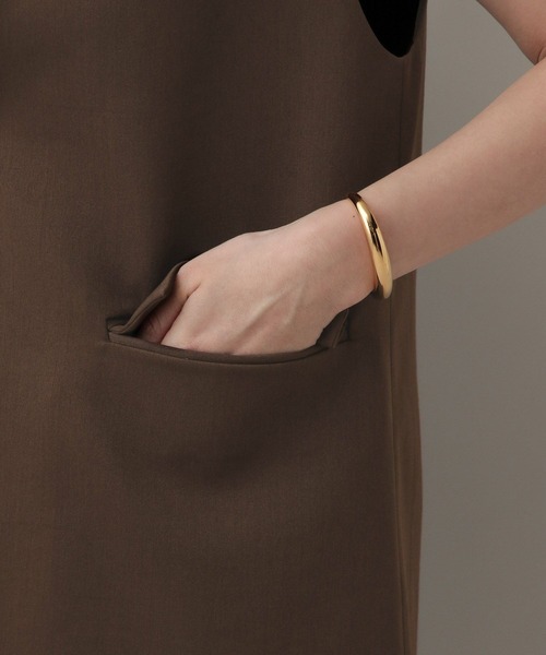 A part by（アパートバイ）の「【セミオケージョン】ベストセットアップ（パンツドレス・レディース・ブラウン/ベージュ・MEDIUM/LARGE）」の3枚目の写真