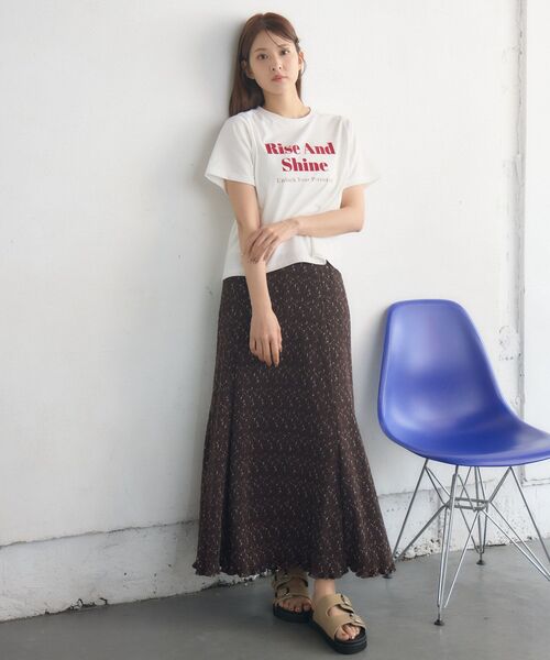 RETRO GIRL（レトロガール）の「フロッキーロゴチビTEE（Tシャツ/カットソー・レディース・ブラック/ブラウン/オフホワイト・FREE）」の22枚目の写真