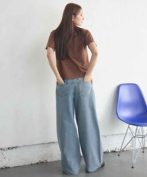RETRO GIRL（レトロガール）の「フロッキーロゴチビTEE（Tシャツ/カットソー・レディース・ブラック/ブラウン/オフホワイト・FREE）」の9枚目の写真