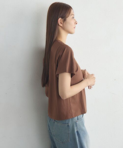 RETRO GIRL（レトロガール）の「フロッキーロゴチビTEE（Tシャツ/カットソー・レディース・ブラック/ブラウン/オフホワイト・FREE）」の4枚目の写真