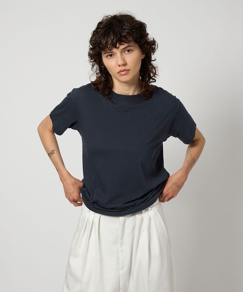 ロク※6 ユナイテッドアローズ コットン×カシミヤ ベーシック Tシャツ※新品※ 6(ROKU)＞コットンカシミヤ ベーシック 25SS Tシャツ（Tシャツ