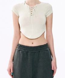 oddoneout（オッドワンアウト）の「【ODDONEOUT】Washing pigment Vneck top / 【オッドワンアウト】ウォッシングピグメントVネック半袖Tシャツ（Tシャツ/カットソー）」