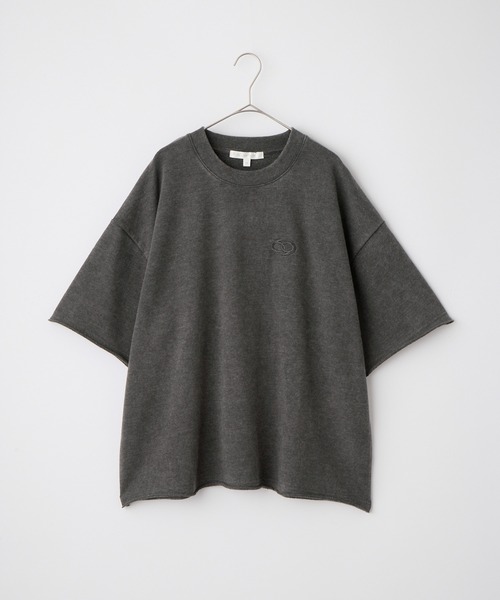 じ*ん様 ヴィンテージ半袖スウェット ヴィンテージ加工 ワンポイント刺繍 カットオフ半袖スウェット（T