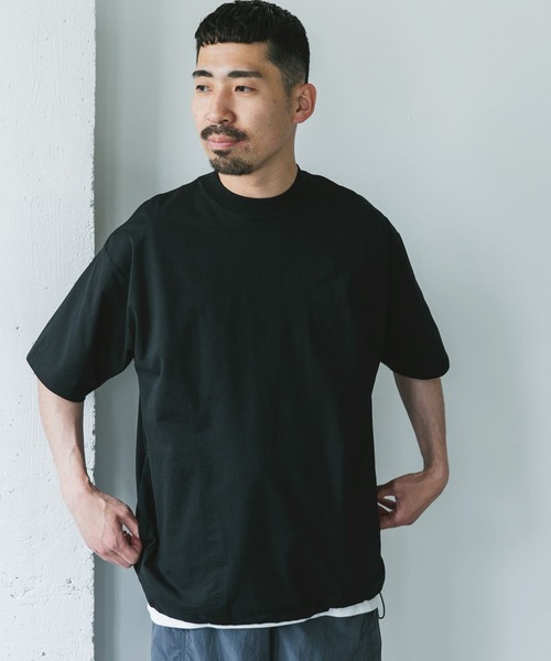 URBAN RESEARCH DOORS（アーバンリサーチドアーズ）の「『XLサイズ/WEB限定』『吸水速乾/接触冷感/イージーケア』クイックドライワッフルメッシュS/ST（Tシャツ/カットソー・メンズ・ブルー系その他/ライトグレー/ブラック・MEDIUM/LARGE/X-LARGE）」の5枚目の写真