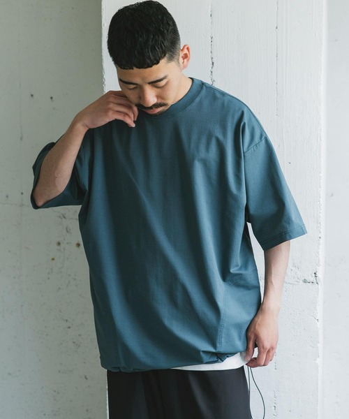 URBAN RESEARCH DOORS（アーバンリサーチドアーズ）の「『XLサイズ/WEB限定』『吸水速乾/接触冷感/イージーケア』クイックドライワッフルメッシュS/ST（Tシャツ/カットソー・メンズ・ブルー系その他/ライトグレー/ブラック・MEDIUM/LARGE/X-LARGE）」の14枚目の写真