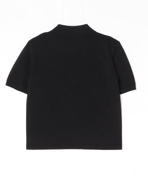 CLANE SHOULDER PADS POLO KNIT TOPS