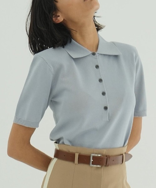 CLANE（クラネ）の「CLANE CROPPED POLO TOPS（ポロシャツ