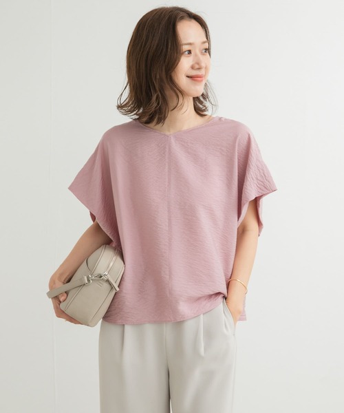 URBAN RESEARCH DOORS（アーバンリサーチドアーズ）の「バックタックコクーンブラウス（シャツ/ブラウス・レディース・ベージュ系その他/ピンク/ネイビー・MEDIUM）」の3枚目の写真