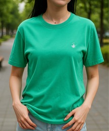 【BEVERLY HILLS POLO CLUB/ビバリーヒルズポロクラブ】天竺 ワンポイント刺繍 半袖Tシャツ