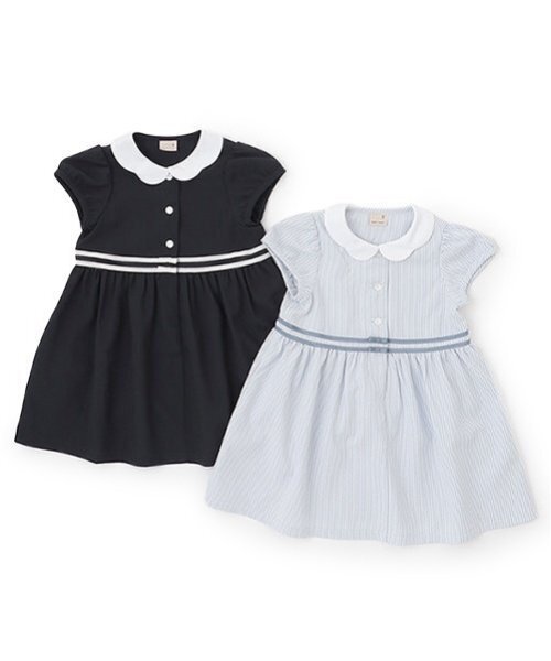 petit main(プティマイン)の「【WIN COOL】衿ワンピース(ワンピース・キッズ・ライトブルー/ネイビー・90cm/110cm/80cm/100cm/120cm/130cm)」の6枚目の写真