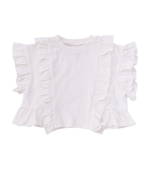 Ocean&Ground（オーシャン&グラウンド）の「ﾌﾘﾙTｼｬﾂ（Tシャツ/カットソー・キッズ・チャコール/ライトグレー/レッド/ホワイト・80/90/100/110/120/130/140）」の2枚目の写真