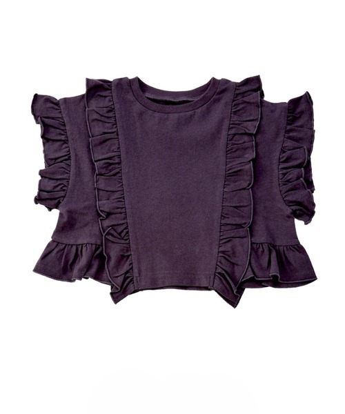 Ocean&Ground（オーシャン&グラウンド）の「ﾌﾘﾙTｼｬﾂ（Tシャツ/カットソー・キッズ・チャコール/ライトグレー/レッド/ホワイト・80/90/100/110/120/130/140）」の9枚目の写真