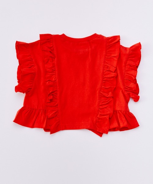 Ocean&Ground（オーシャン&グラウンド）の「ﾌﾘﾙTｼｬﾂ（Tシャツ/カットソー・キッズ・チャコール/ライトグレー/レッド/ホワイト・80/90/100/110/120/130/140）」の10枚目の写真