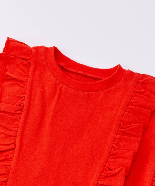 Ocean&Ground（オーシャン&グラウンド）の「ﾌﾘﾙTｼｬﾂ（Tシャツ/カットソー・キッズ・チャコール/ライトグレー/レッド/ホワイト・80/90/100/110/120/130/140）」の11枚目の写真