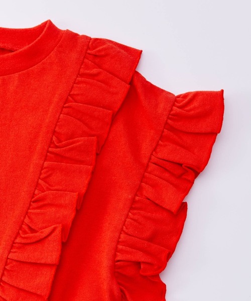 Ocean&Ground（オーシャン&グラウンド）の「ﾌﾘﾙTｼｬﾂ（Tシャツ/カットソー・キッズ・チャコール/ライトグレー/レッド/ホワイト・80/90/100/110/120/130/140）」の12枚目の写真