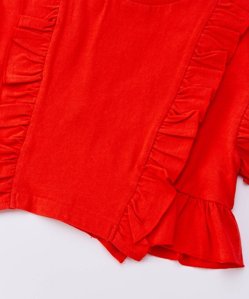 Ocean&Ground（オーシャン&グラウンド）の「ﾌﾘﾙTｼｬﾂ（Tシャツ/カットソー・キッズ・チャコール/ライトグレー/レッド/ホワイト・80/90/100/110/120/130/140）」の13枚目の写真