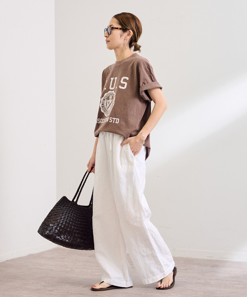 FRAMeWORK（フレームワーク）の「GULFCOAST SPORTSWEAR 別注CREW TEE（Tシャツ/カットソー・レディース・ブラウン/レッド/ブラック/ベージュ・FREE）」の6枚目の写真