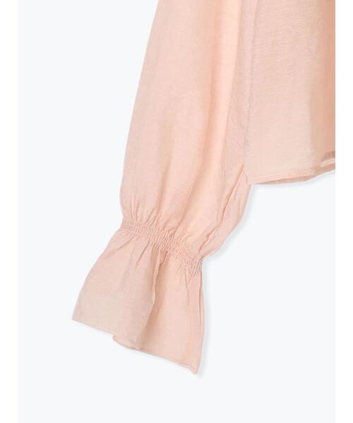 ehka sopo（エヘカソポ）の「シアーラッフルブラウス（シャツ/ブラウス・レディース・キナリ/ピンク/グリーン・F）」の12枚目の写真