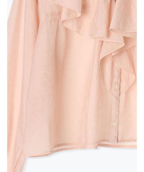 ehka sopo（エヘカソポ）の「シアーラッフルブラウス（シャツ/ブラウス・レディース・キナリ/ピンク/グリーン・F）」の13枚目の写真