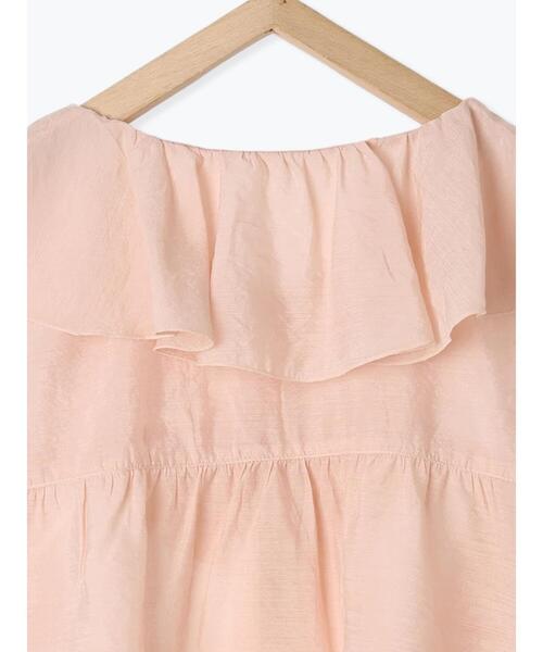 ehka sopo（エヘカソポ）の「シアーラッフルブラウス（シャツ/ブラウス・レディース・キナリ/ピンク/グリーン・F）」の14枚目の写真