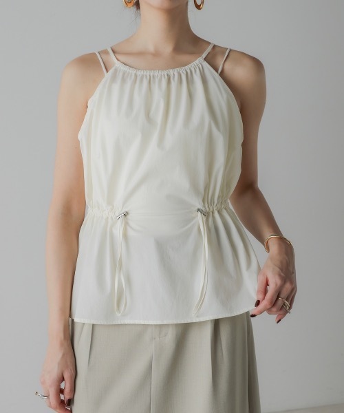 CIEL'AIR（シエルエアー）の「DROST CAMI TOPS(ﾄﾞﾛｽﾄｷｬﾐﾄｯﾌﾟｽ）（キャミソール・レディース・ブラック/オフホワイト・MEDIUM）」の3枚目の写真