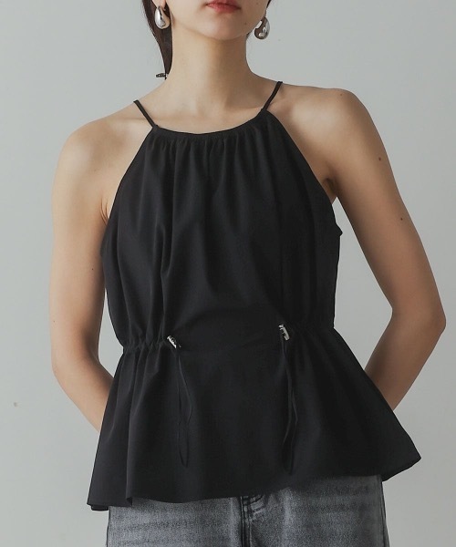 CIEL'AIR（シエルエアー）の「DROST CAMI TOPS(ﾄﾞﾛｽﾄｷｬﾐﾄｯﾌﾟｽ）（キャミソール・レディース・ブラック/オフホワイト・MEDIUM）」の11枚目の写真